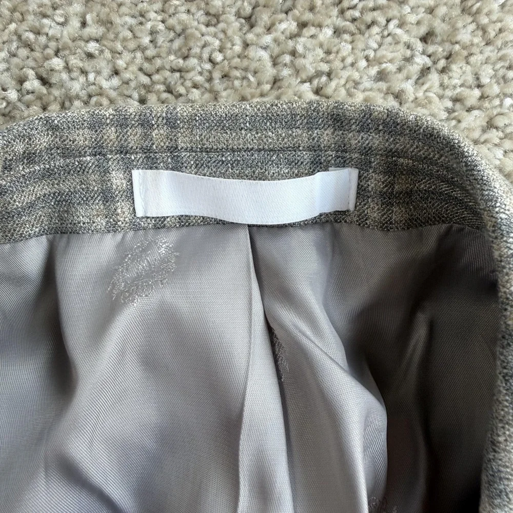 Lauren Ralph Lauren Blazer Mens 42R Gray Plaid Tweed 2 Button Sport Coat Jacket